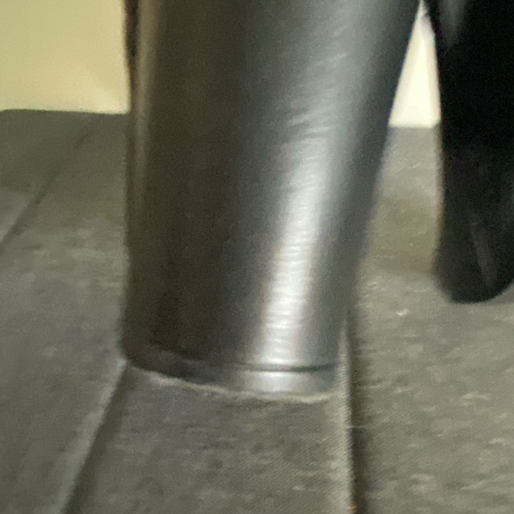 Steve Madden Juliet Black Leather Office Casual Heel Ankle Boot- Sz-9 - Picture 7 of 16